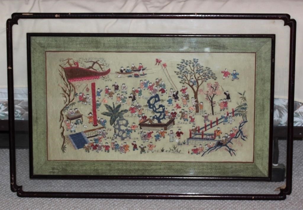 Antique Chinese Early 20th Century Embroidery