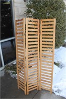 3 Panel Folding Wooden Screen