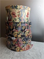 3 Floral Hat Boxes