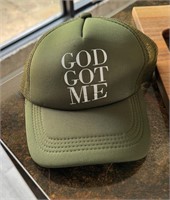 NEW GOD GOT ME Baseball Trucker Hat Cap Army Green