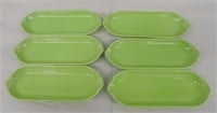 Fiesta Post 86 relish tray group, 6 chartreuse