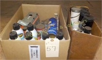 2 BOXES W/ STARTING FLUID, GREASE, 2 CYCLE OIL