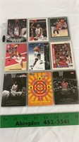 Michael Jordan basketball cards.