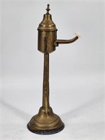 ANTIQUE BRASS WHALE OIL LAMP
