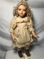 Porcelain Doll on Stand