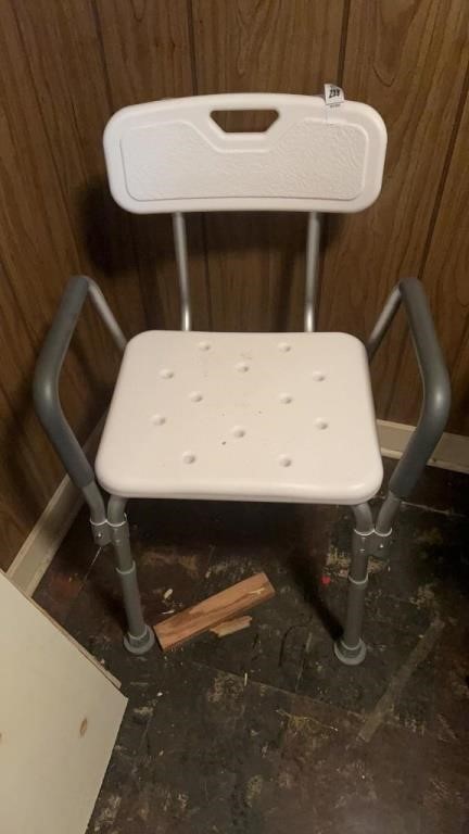Shower chair with back arms
