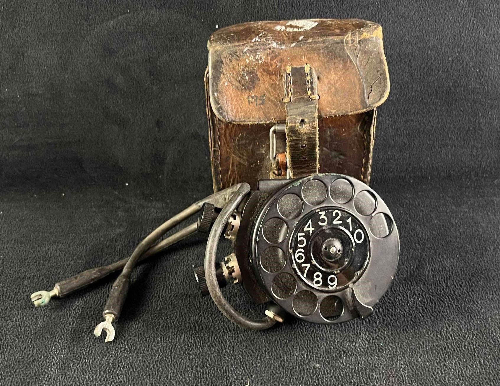 Swedish Military Field Phone Dial with Case