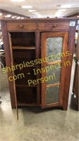 Antique cabinet w/metal panels