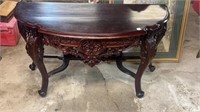 Mahogany Carved Console Table