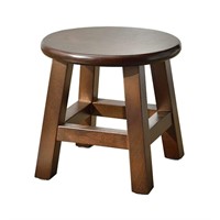 XDSTOOL Solid Wood Stool 10 inch Wooden Stool for