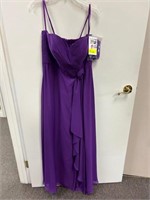 Bridesmaid Dress - Purple & Wide Straps. SIZE 14