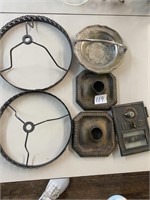 Rare US Post Office Box door and lamps parts