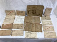 Vintage Local Business Trade Cards, Receipts &