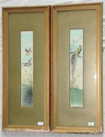 Antique Chinese Watercolours of a Cockerel/Geese.
