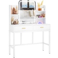 armocity Vanity Desk with Mirror and Lights, Makeu