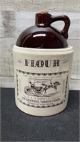 Vintage Canadian Abenakis Pottery  Flour Jug 11" T