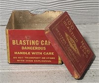 Antique Blasting Caps Western Tin Box