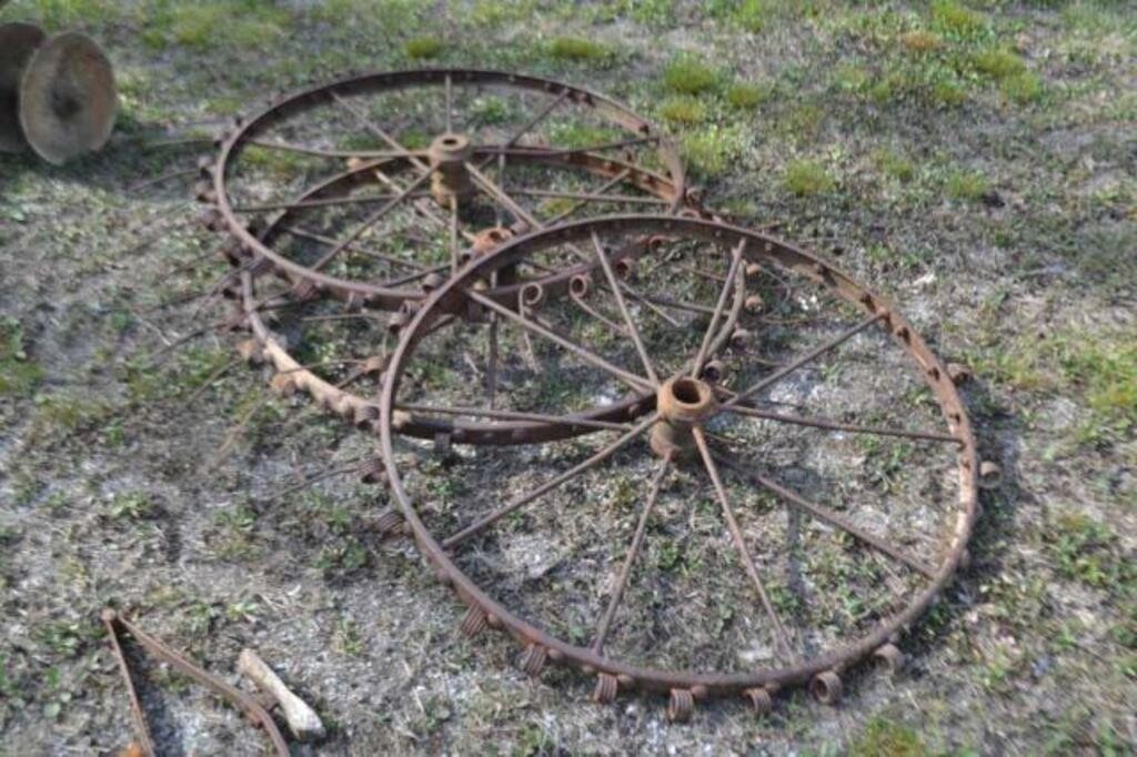 Three Hay Rake Discs