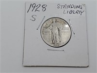 1928 S US Standing Liberty Quarter Dollar Coin