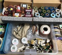 Large collection of Acrylic Yarn Spools & More