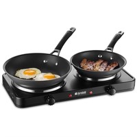 NEW Electric Double Burner Sealed Portable Cast