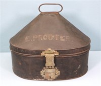 19th C. British Army Tin Hat Box