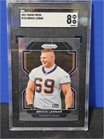 SGC Graded 8 2021 Prizm Brock Lesnar Vikings Card