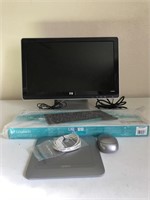 Logitech Keyboard NIB, HP Monitor, Graphics Tablet