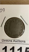 1909V nickel coin