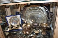 Silverplate including trays, butters, salts