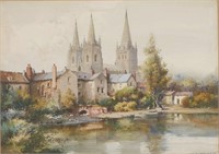 NOEL LEAVER  (English, 1889-1951) Watercolor