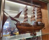 Wood 3-Mast Sailing Vessel,