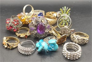 Gold & Silver Toned Women's Rings, Various Sizes