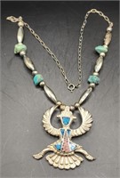 Native American Knifewing Turquoise Toned Pendant
