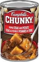 New sealed Campbell's chunky pepper steak soup