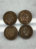 Indian Head Cents - Lot of 4