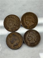 Indian Head Cents - Lot of 4