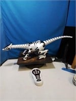 Remote controlled black & white dinosaur untested