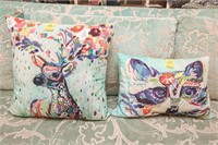 (2) Starla Halfmann Pillow-Deer & Cat