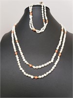 Natural Pearl Necklace And Bracelet
