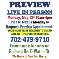 REQUEST YOUR LIVE PREVIEW FOR MONDAY (9am to 4pm).