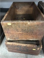 2 Early Wooden Shipping Boxes