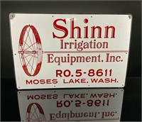 Shinn Irrigation Equipt. Inc. Farm Porcelain Sign