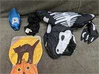 Halloween lot, dog costume, avengers mask and