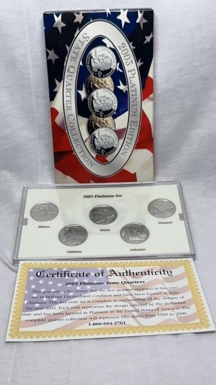 Of) 2003 platinum edition state Quarter