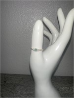 14k Gold Emerald and Diamond Ring Size 7