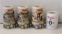 4x- Coors Assorted Steins