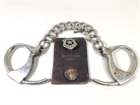 Sheriff's Button, Badge, Arrest Book & Leg Shackle