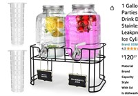 1 Gallon Glass Drink Dispensers For Parties