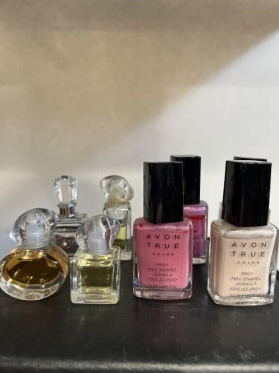Sample perfumes and Avon nail enamel